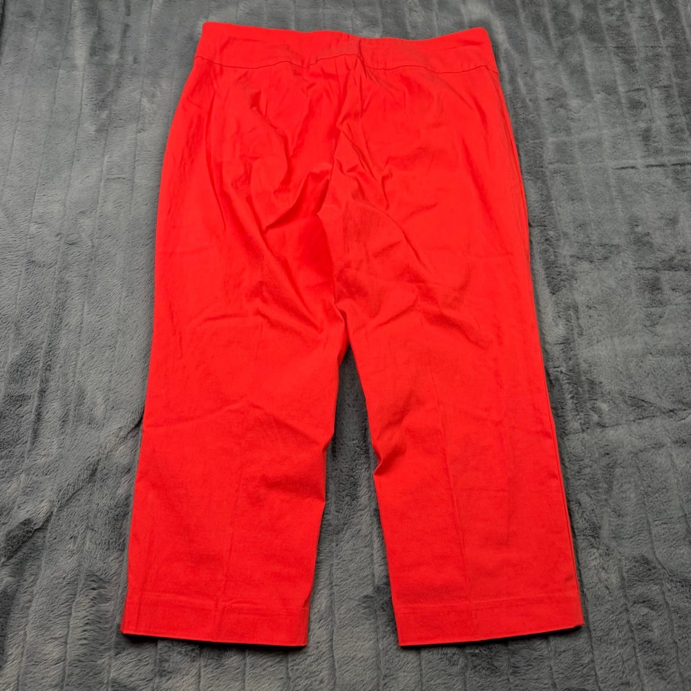 Alfani Woman Red Pull On Capri Pants Size 16W Cropped Trousers Stretch 14107 - Picture 7 of 8